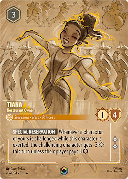 Tiana - Restaurant Owner (Enchanted) (206/204) [Azurite Sea] | Shuffle n Cut Hobbies & Games