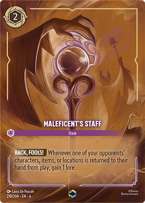 Maleficent's Staff (Enchanted) (210/204) [Azurite Sea] | Shuffle n Cut Hobbies & Games