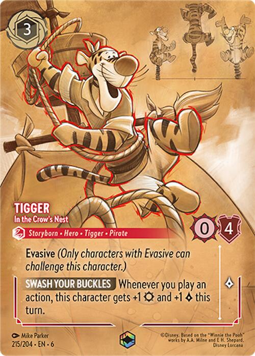 Tigger - In the Crow's Nest (Enchanted) (215/204) [Azurite Sea] | Shuffle n Cut Hobbies & Games