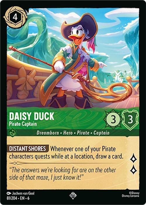 Daisy Duck - Pirate Captain (81/204) [Azurite Sea] | Shuffle n Cut Hobbies & Games