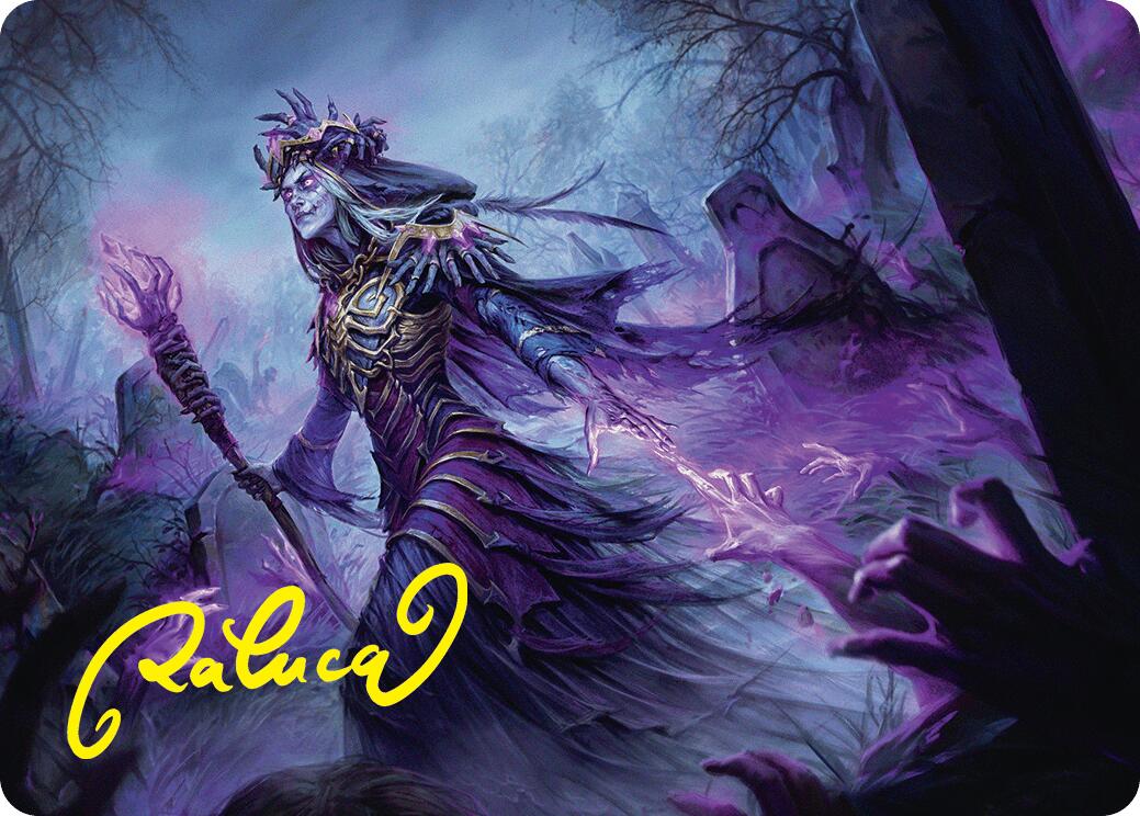 Zul Ashur, Lich Lord Art Card (10/54) (Gold-Stamped Signature) [Foundations Art Series] | Shuffle n Cut Hobbies & Games