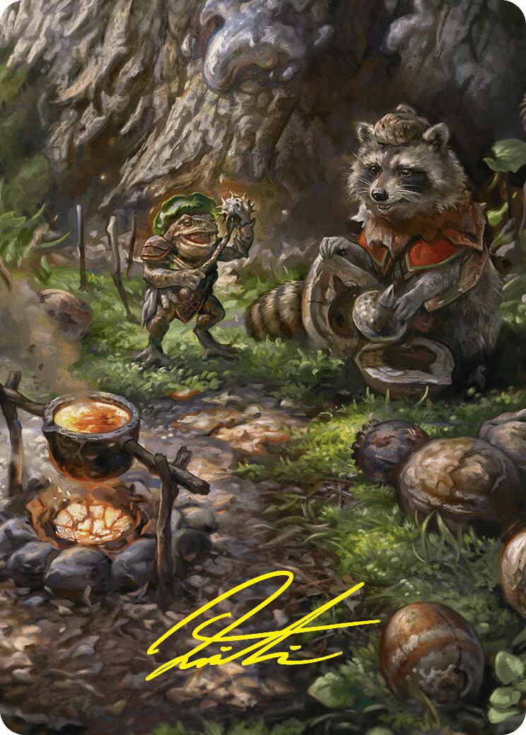 Sylvan Scavenging Art Card (46/54) (Gold-Stamped Signature) [Foundations Art Series] | Shuffle n Cut Hobbies & Games