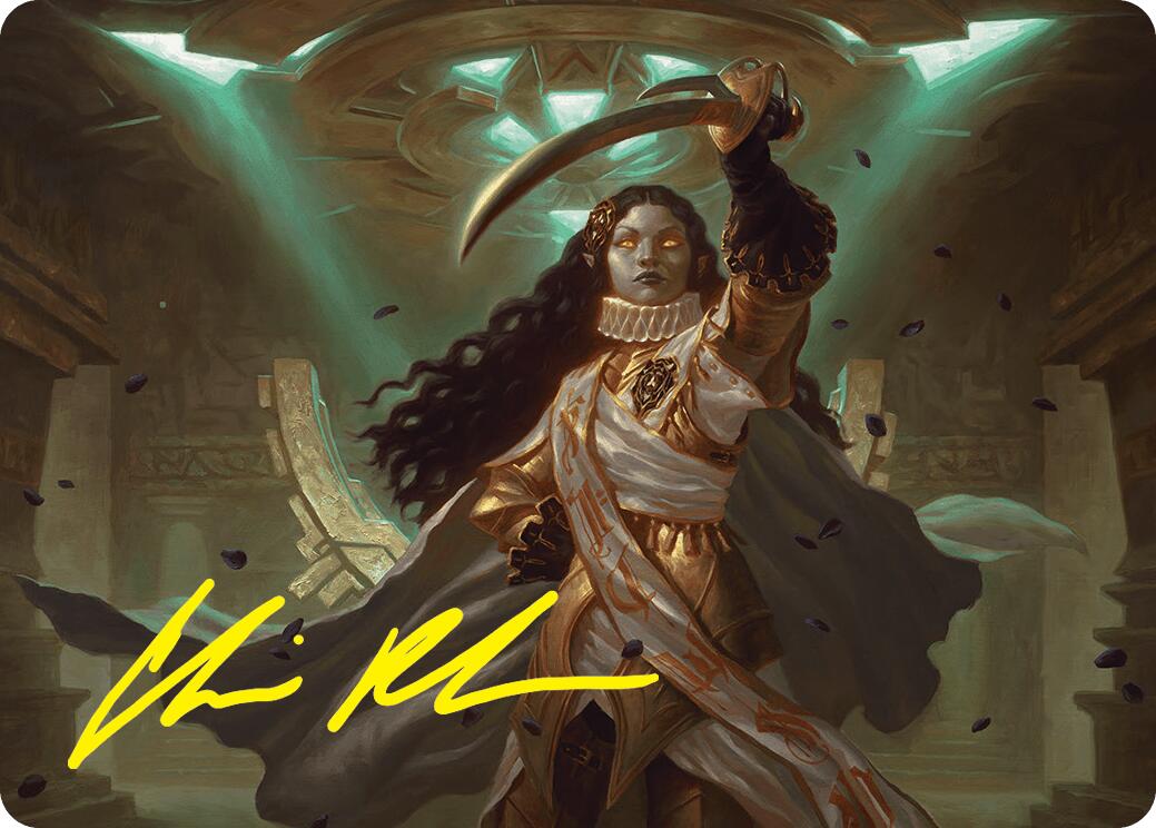 Elenda, Saint of Dusk Art Card (15/54) (Gold-Stamped Signature) [Foundations Art Series] | Shuffle n Cut Hobbies & Games