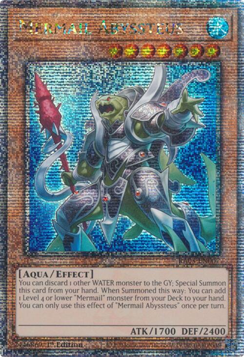 Mermail Abyssteus (Quarter Century Secret Rare) [RA03-EN007] Quarter Century Secret Rare | Shuffle n Cut Hobbies & Games