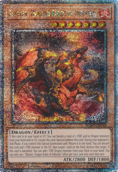 Blaster, Dragon Ruler of Infernos (Quarter Century Secret Rare) [RA03-EN010] Quarter Century Secret Rare | Shuffle n Cut Hobbies & Games