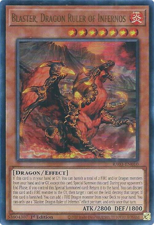 Blaster, Dragon Ruler of Infernos (UR) [RA03-EN010] Ultra Rare | Shuffle n Cut Hobbies & Games