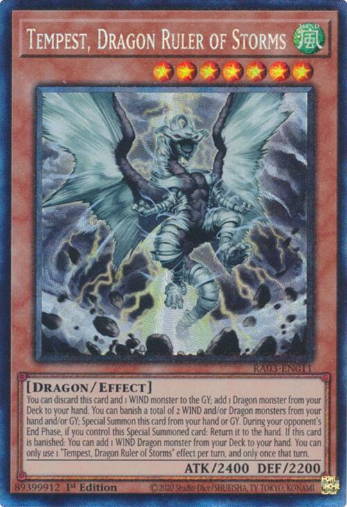 Tempest, Dragon Ruler of Storms (CR) [RA03-EN011] Prismatic Collector's Rare | Shuffle n Cut Hobbies & Games