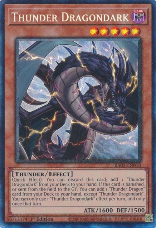 Thunder Dragondark (CR) [RA03-EN018] Prismatic Collector's Rare | Shuffle n Cut Hobbies & Games