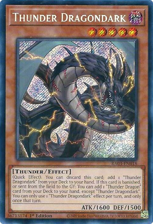 Thunder Dragondark (Secret Rare) [RA03-EN018] Secret Rare | Shuffle n Cut Hobbies & Games