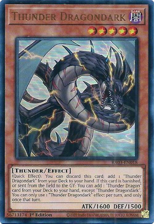 Thunder Dragondark (UR) [RA03-EN018] Ultra Rare | Shuffle n Cut Hobbies & Games