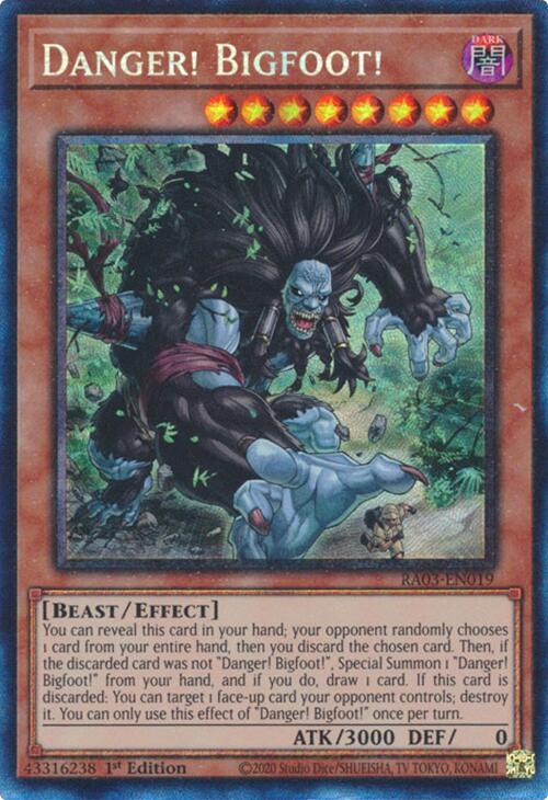 Danger! Bigfoot! (CR) [RA03-EN019] Prismatic Collector's Rare | Shuffle n Cut Hobbies & Games