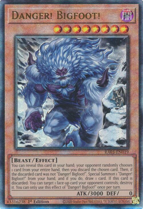 Danger! Bigfoot! (Alternate Art) (UTR) [RA03-EN019] Prismatic Ultimate Rare | Shuffle n Cut Hobbies & Games