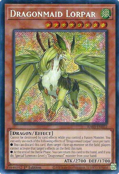 Dragonmaid Lorpar (Secret Rare) [RA03-EN022] Secret Rare | Shuffle n Cut Hobbies & Games
