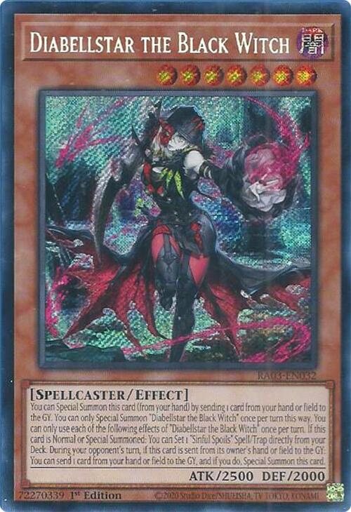 Diabellstar the Black Witch (Secret Rare) [RA03-EN032] Secret Rare | Shuffle n Cut Hobbies & Games