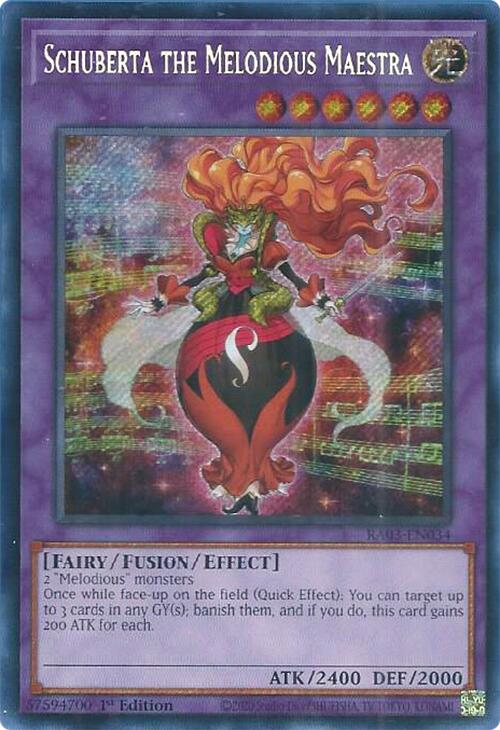 Schuberta the Melodious Maestra (Secret Rare) [RA03-EN034] Secret Rare | Shuffle n Cut Hobbies & Games