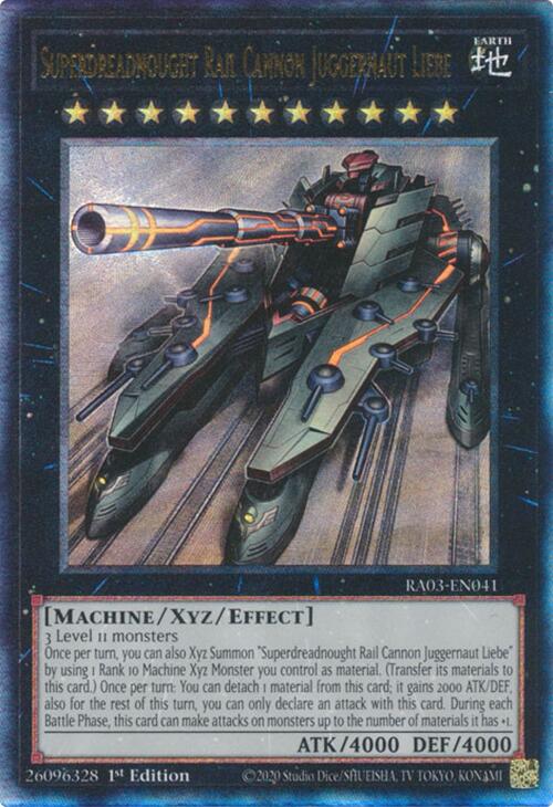 Superdreadnought Rail Cannon Juggernaut Liebe (UTR) [RA03-EN041] Prismatic Ultimate Rare | Shuffle n Cut Hobbies & Games