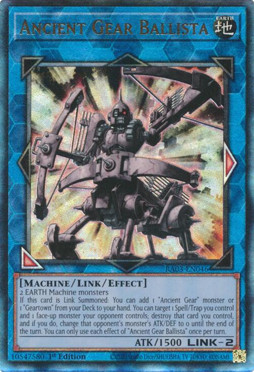 Ancient Gear Ballista (UTR) [RA03-EN046] Prismatic Ultimate Rare | Shuffle n Cut Hobbies & Games