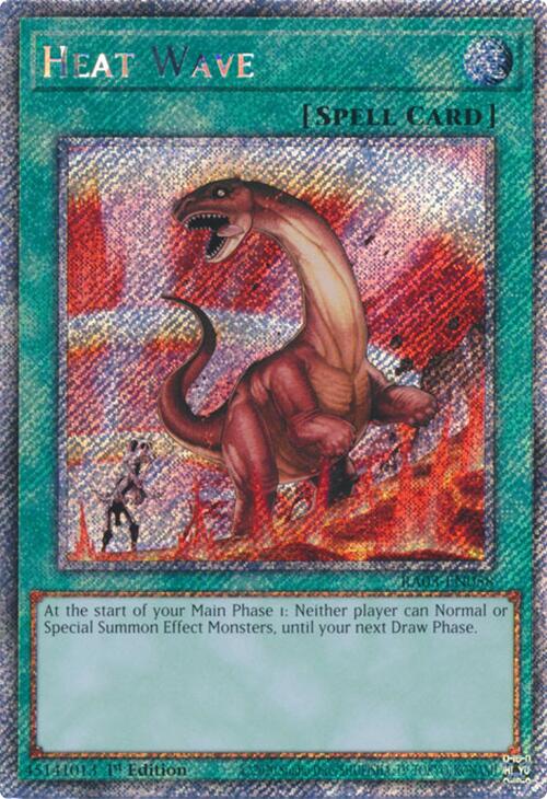 Heat Wave (Platinum Secret Rare) [RA03-EN058] Platinum Secret Rare | Shuffle n Cut Hobbies & Games