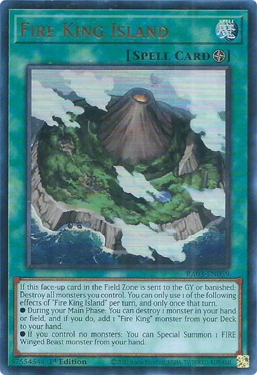 Fire King Island (UR) [RA03-EN059] Ultra Rare | Shuffle n Cut Hobbies & Games