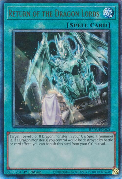 Return of the Dragon Lords (UTR) [RA03-EN060] Prismatic Ultimate Rare | Shuffle n Cut Hobbies & Games