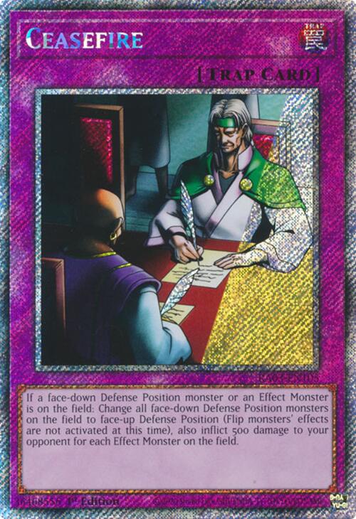 Ceasefire (Platinum Secret Rare) [RA03-EN105] Platinum Secret Rare | Shuffle n Cut Hobbies & Games