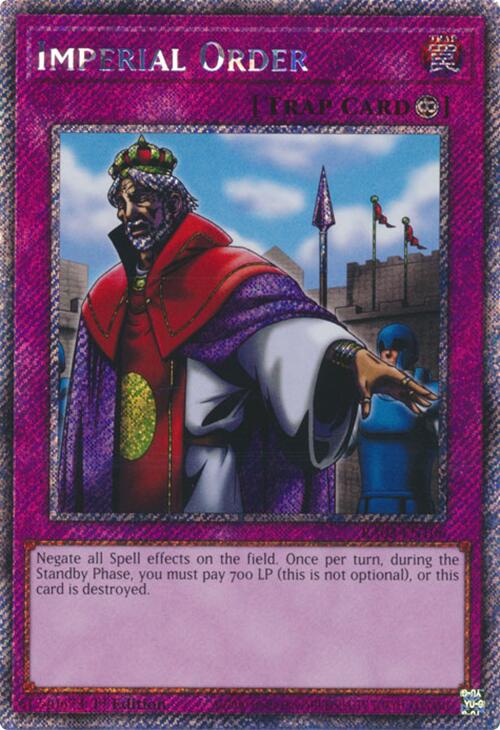 Imperial Order (Platinum Secret Rare) [RA03-EN106] Platinum Secret Rare | Shuffle n Cut Hobbies & Games