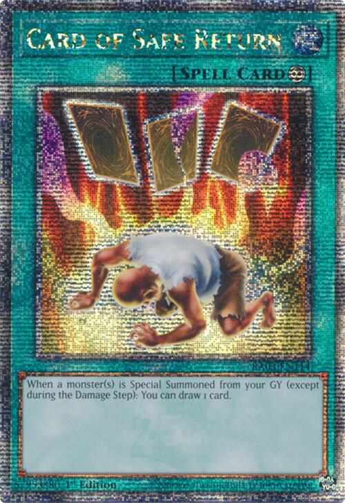 Card of Safe Return (Quarter Century Secret Rare) [RA03-EN114] Quarter Century Secret Rare | Shuffle n Cut Hobbies & Games