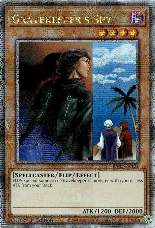 Gravekeeper's Spy (Quarter Century Secret Rare) [RA03-EN121] Quarter Century Secret Rare | Shuffle n Cut Hobbies & Games