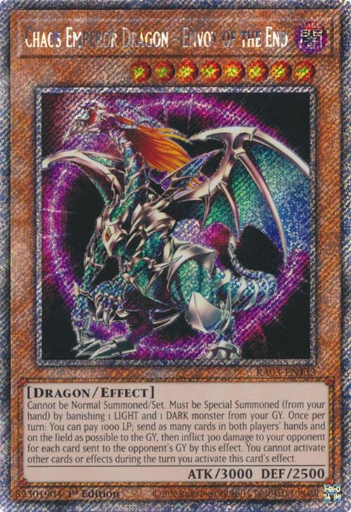 Chaos Emperor Dragon - Envoy of the End (Platinum Secret Rare) [RA03-EN133] Platinum Secret Rare | Shuffle n Cut Hobbies & Games