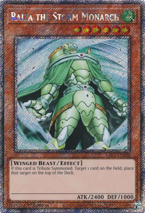 Raiza the Storm Monarch (Platinum Secret Rare) [RA03-EN180] Platinum Secret Rare | Shuffle n Cut Hobbies & Games