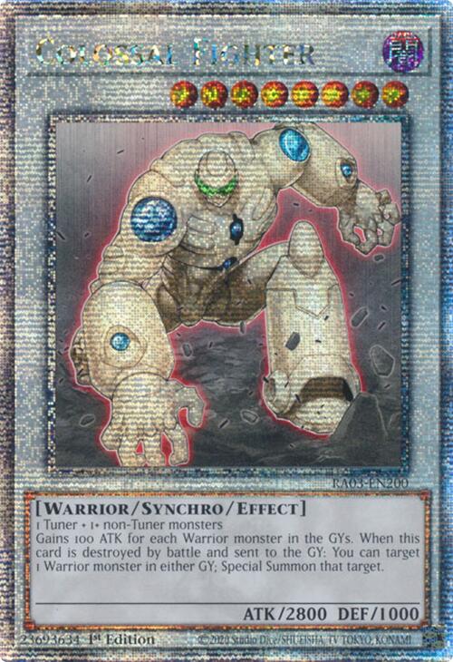 Colossal Fighter (Quarter Century Secret Rare) [RA03-EN200] Quarter Century Secret Rare | Shuffle n Cut Hobbies & Games