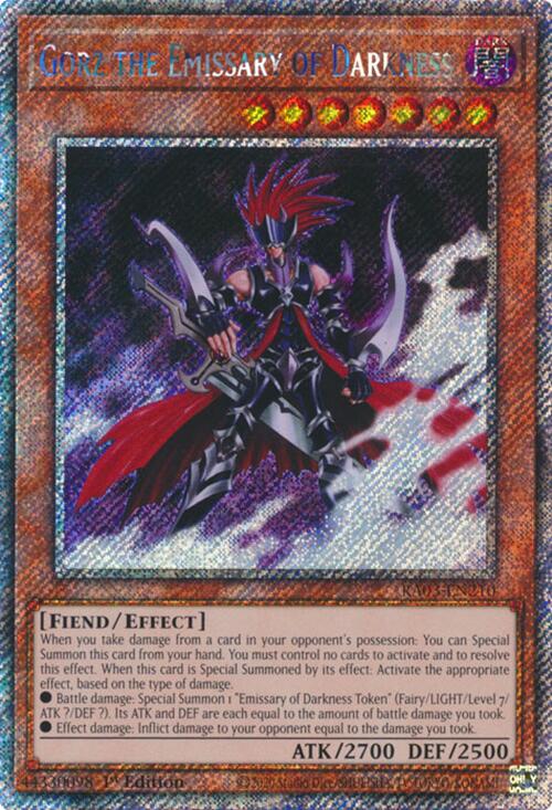 Gorz the Emissary of Darkness (Platinum Secret Rare) [RA03-EN210] Platinum Secret Rare | Shuffle n Cut Hobbies & Games