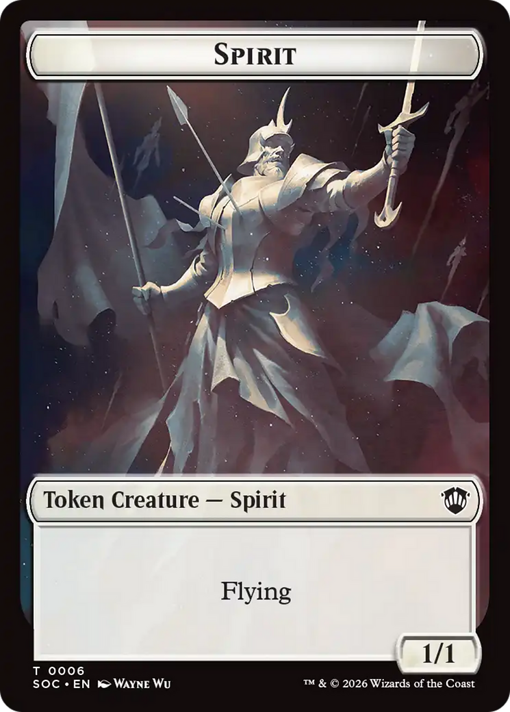 Spirit (0006) // Illusion Double-Sided Token [Secrets of Strixhaven Commander Tokens] | Shuffle n Cut Hobbies & Games