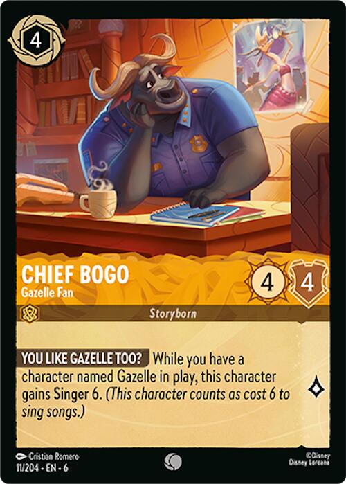 Chief Bogo - Gazelle Fan (11/204) [Azurite Sea] | Shuffle n Cut Hobbies & Games
