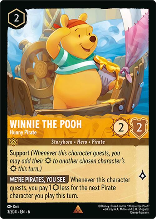 Winnie the Pooh - Hunny Pirate (3/204) [Azurite Sea] | Shuffle n Cut Hobbies & Games