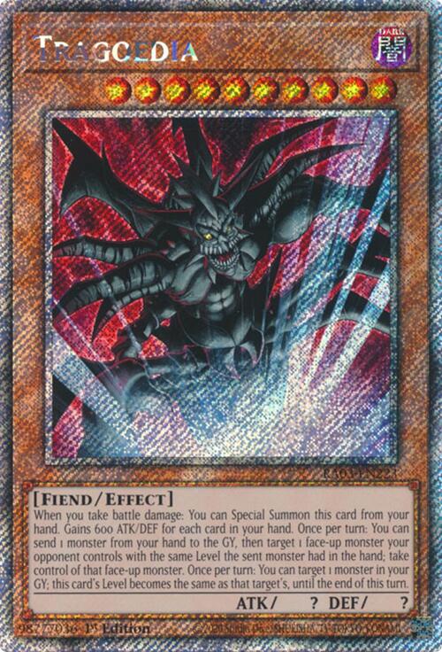 Tragoedia (Platinum Secret Rare) [RA03-EN223] Platinum Secret Rare | Shuffle n Cut Hobbies & Games