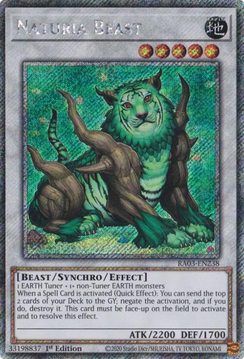 Naturia Beast (Platinum Secret Rare) [RA03-EN238] Platinum Secret Rare | Shuffle n Cut Hobbies & Games