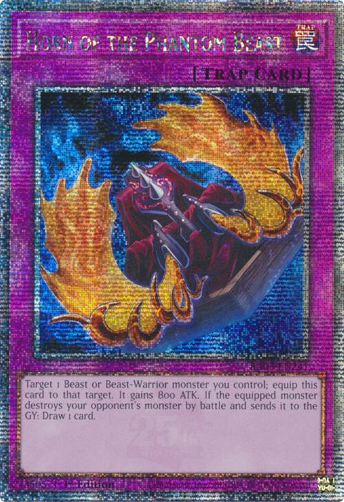Horn of the Phantom Beast (Quarter Century Secret Rare) [RA03-EN241] Quarter Century Secret Rare | Shuffle n Cut Hobbies & Games
