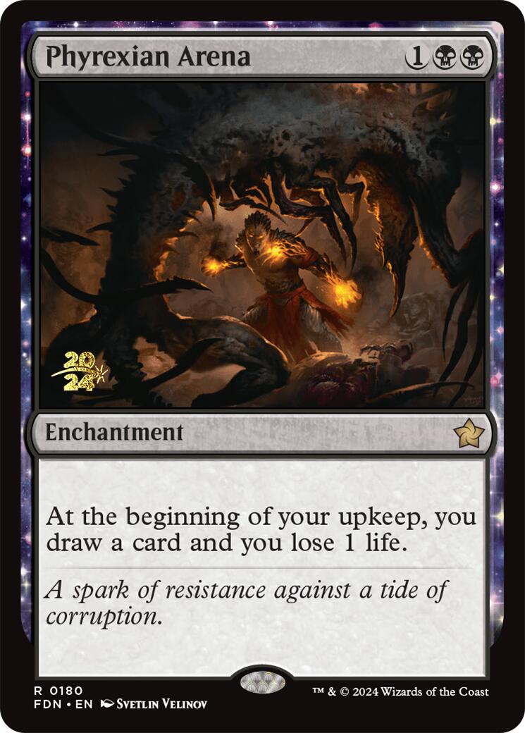 Phyrexian Arena [Foundations Prerelease Promos] | Shuffle n Cut Hobbies & Games