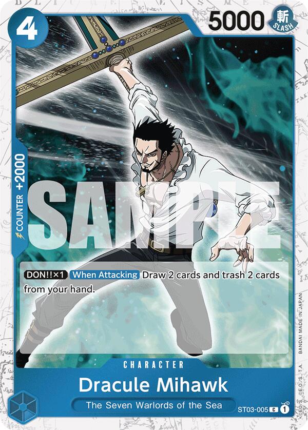 Dracule Mihawk (ST03-005) (Jolly Roger Foil) [Premium Booster -The Best-] | Shuffle n Cut Hobbies & Games