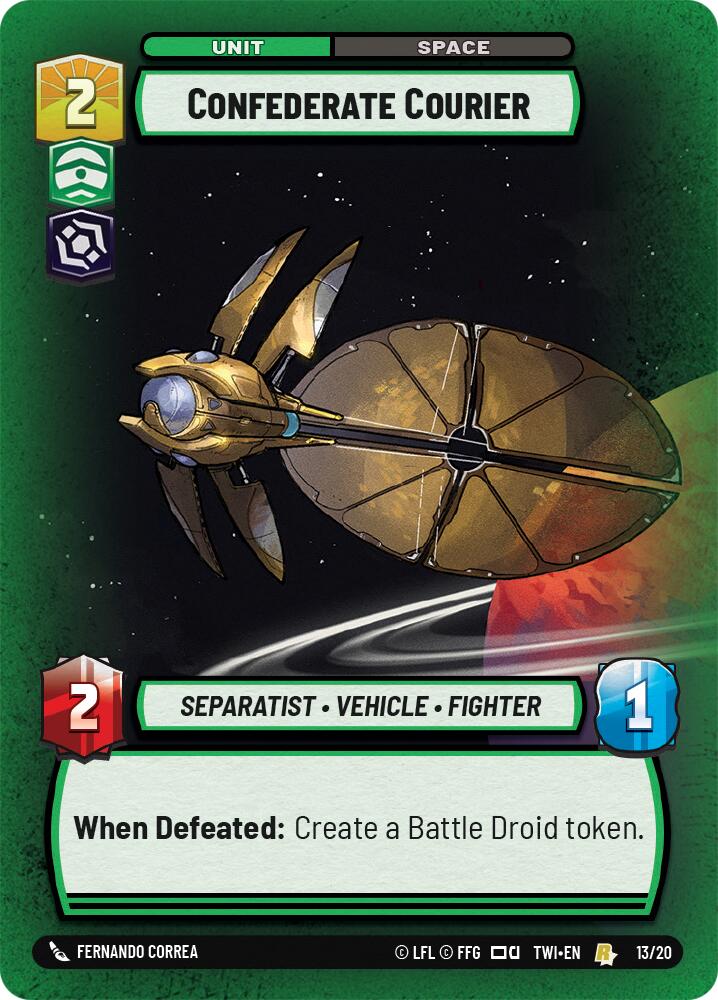 Confederate Courier (13/20) (13/20) [Twilight of the Republic: Weekly Play] | Shuffle n Cut Hobbies & Games