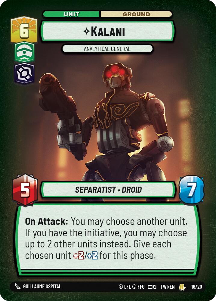 Kalani - Analytical General (16/20) (16/20) [Twilight of the Republic: Weekly Play] | Shuffle n Cut Hobbies & Games