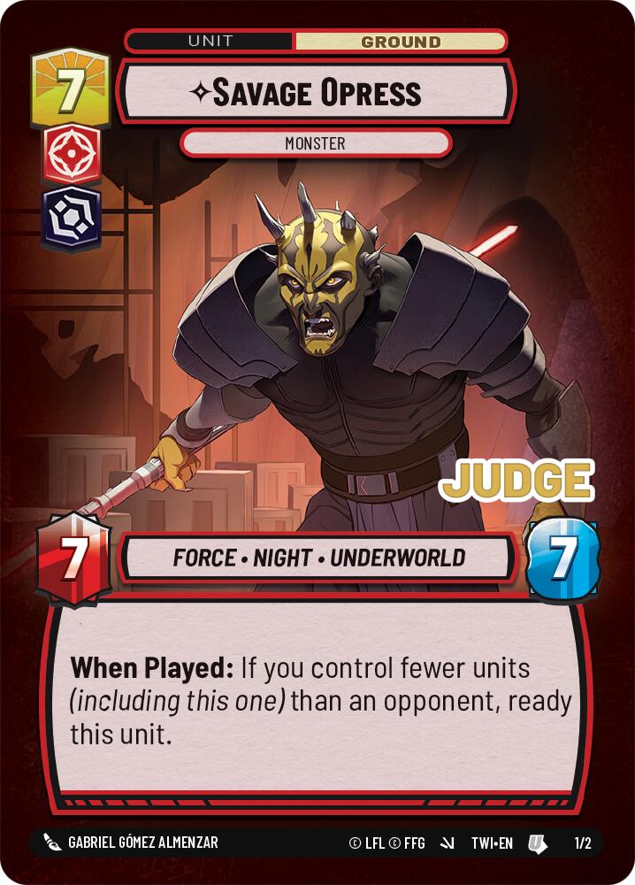 Savage Opress - Monster (1/2) (1/2) [Judge Promos] | Shuffle n Cut Hobbies & Games