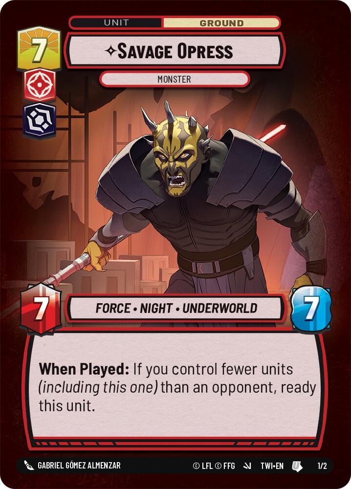 Savage Opress - Monster (1/2) (1/2) [Store Showdown Promos] | Shuffle n Cut Hobbies & Games