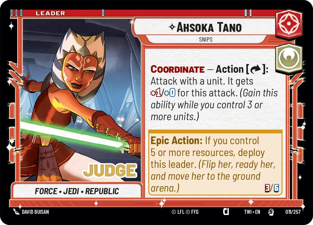 Ahsoka Tano - Snips (011/257) (011/257) [Judge Promos] | Shuffle n Cut Hobbies & Games