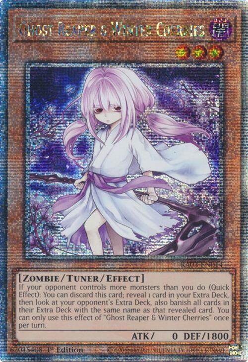 Ghost Reaper & Winter Cherries (Alternate Art) (Quarter Century Secret Rare) [RA03-EN014] Quarter Century Secret Rare | Shuffle n Cut Hobbies & Games
