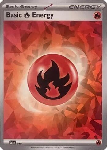 Basic Fire Energy (010) (Cracked Ice Holo) [Scarlet & Violet: Stellar Crown] | Shuffle n Cut Hobbies & Games