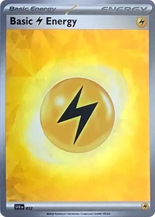 Basic Lightning Energy (012) (Cracked Ice Holo) [Scarlet & Violet: Stellar Crown] | Shuffle n Cut Hobbies & Games