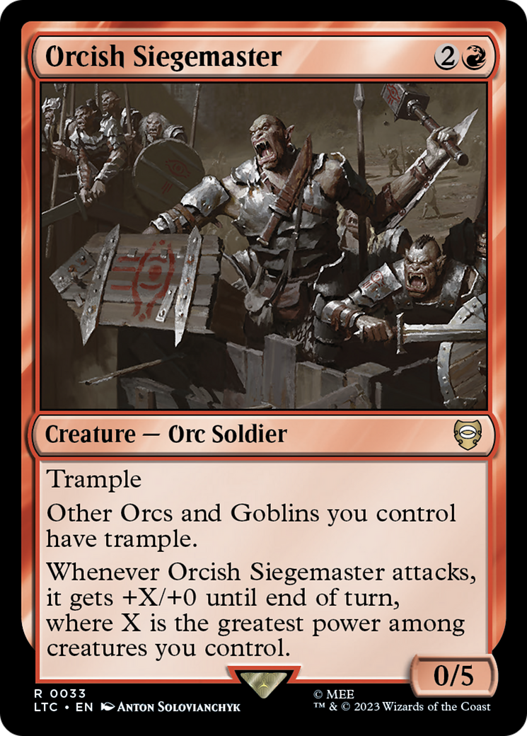 Orcish Siegemaster [The Lord of the Rings: Tales of Middle-Earth Commander] | Shuffle n Cut Hobbies & Games