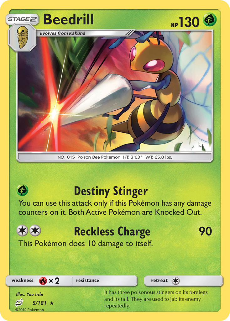 Beedrill (5/181) [Sun & Moon: Team Up] | Shuffle n Cut Hobbies & Games